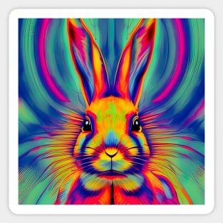 Psychedelic Rabbit Sticker